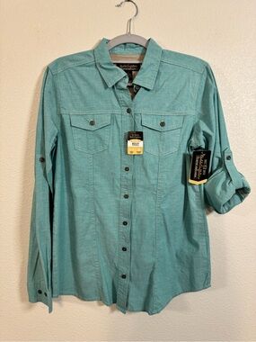 Noble Outfitter Teal Button-Down Women's Shirt